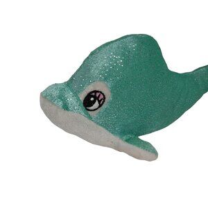 Goffa Whale Plush Stuffed Animal Toy Green Glitter Ages 3 and Up 11 inch